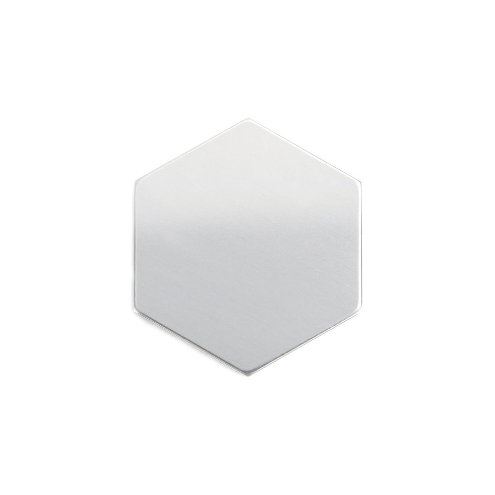 Metal Stamping Blanks Sterling Silver Hexagon 22mm (.87"), 20 Gauge